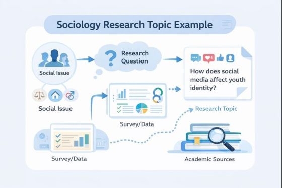 Visual example of sociology research topic development