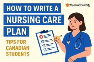 Canadian nursing student writing a care plan using the ADPIE framework for assignment help.
