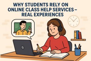 Students using laptops and tablets for online class help services with real experiences in the USA, 2025